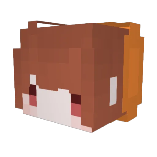 HuaLin_ Minecraft avatar head, 3D render