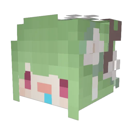 HuaYa27_ Minecraft avatar head, 3D render
