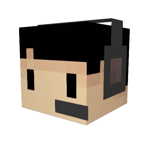 Hua_26 Minecraft avatar head, 3D render