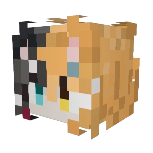 Hua_Xiaofeng Minecraft avatar head, 3D render