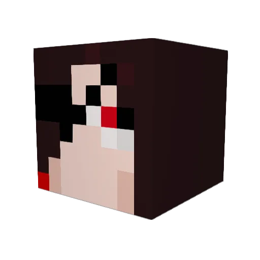 Huachung Minecraft avatar head, 3D render