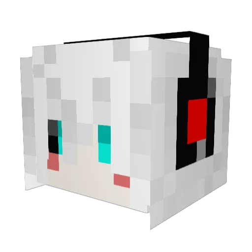 HuaiJu_ye Minecraft avatar head, 3D render