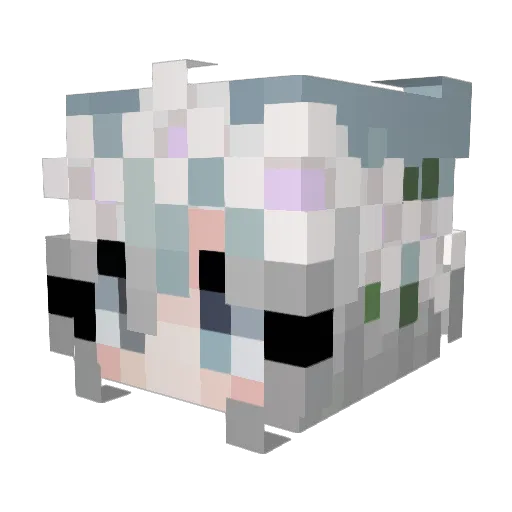 Huai_Qi Minecraft avatar head, 3D render