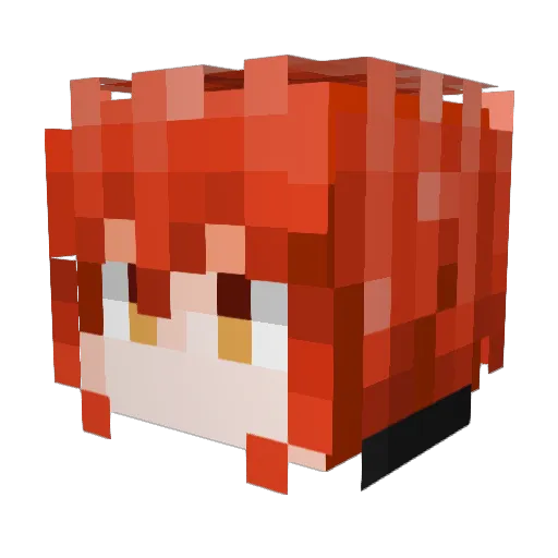 Huaji_zero Minecraft avatar head, 3D render