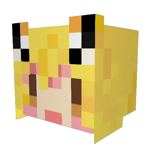 Huamoe Minecraft avatar head, 3D render