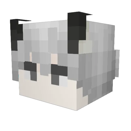 HuanSha Minecraft avatar head, 3D render