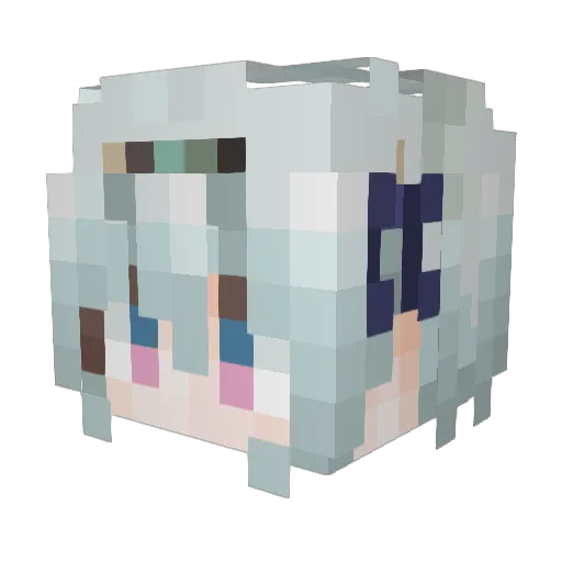HuanSha_ Minecraft avatar head, 3D render