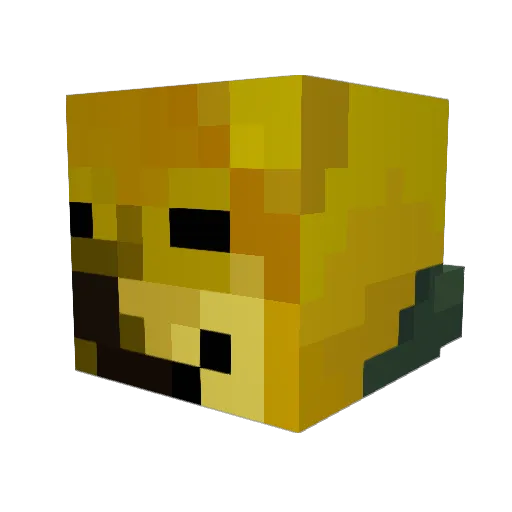 HuanXieu Minecraft avatar head, 3D render