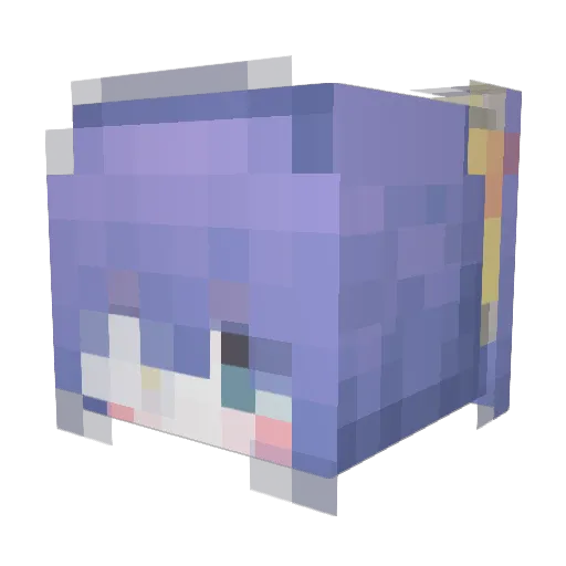 Huan_quq Minecraft avatar head, 3D render