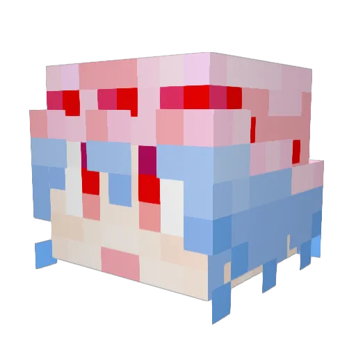 HuangErr Minecraft avatar head, 3D render
