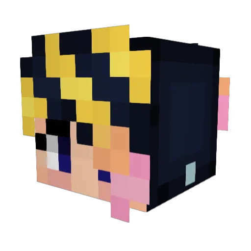 HuangIan74 Minecraft avatar head, 3D render