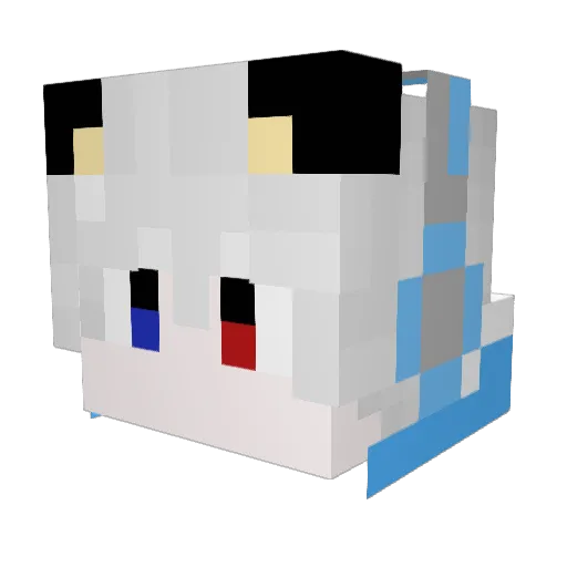 Huang_WT Minecraft avatar head, 3D render