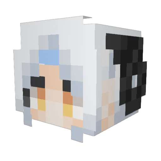 HuanyangA Minecraft avatar head, 3D render