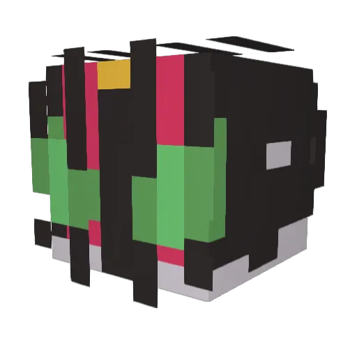 Huanzai7 Minecraft avatar head, 3D render