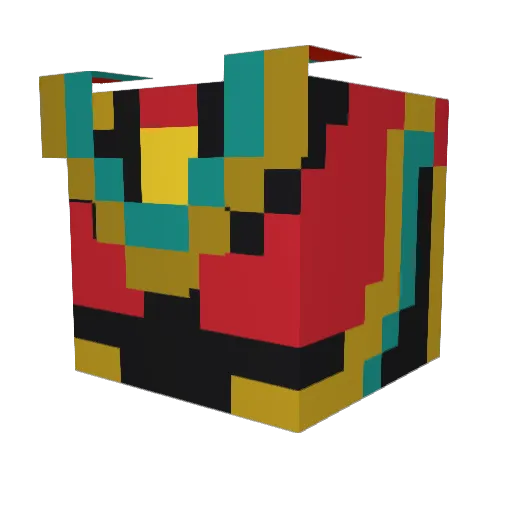 Huanzito Minecraft avatar head, 3D render