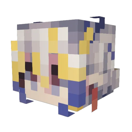 Huaseh Minecraft avatar head, 3D render