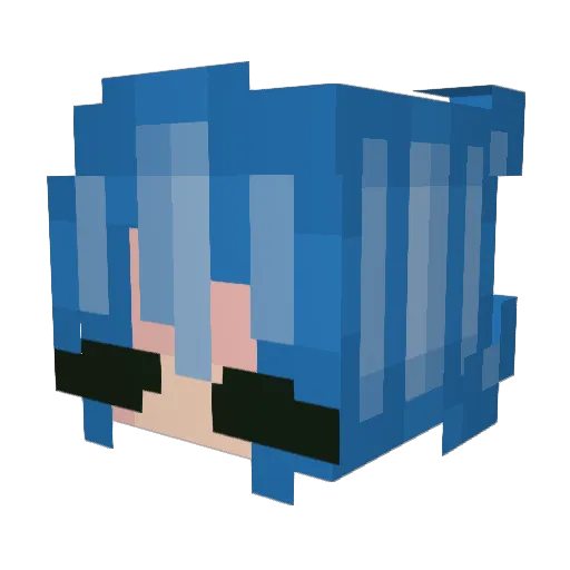 HubHx Minecraft avatar head, 3D render