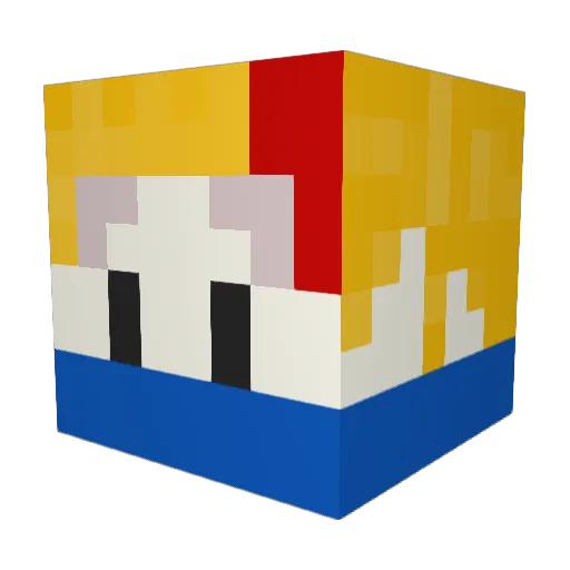 Hubabubba7 Minecraft avatar head, 3D render