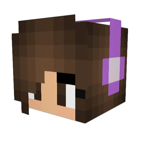 Hubaloo Minecraft avatar head, 3D render