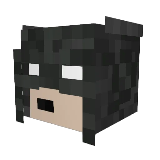 HubbaOCE Minecraft avatar head, 3D render