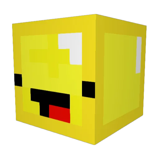 Hubblettt Minecraft avatar head, 3D render