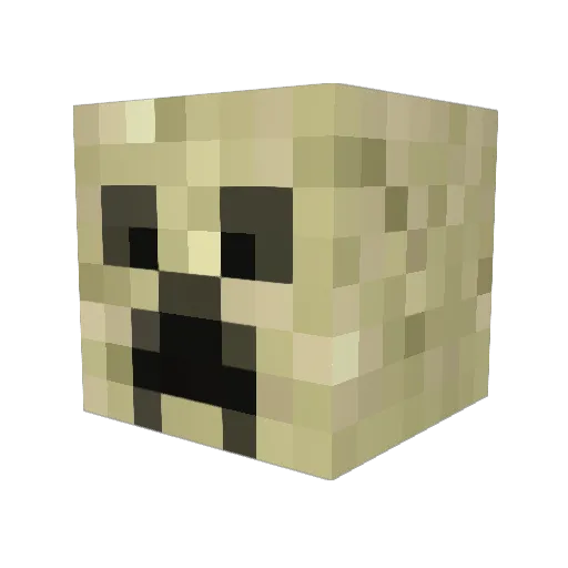 Hubbubble Minecraft avatar head, 3D render