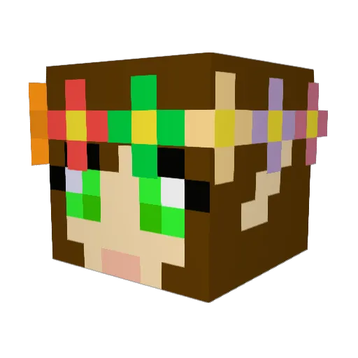 Hubbys Minecraft avatar head, 3D render