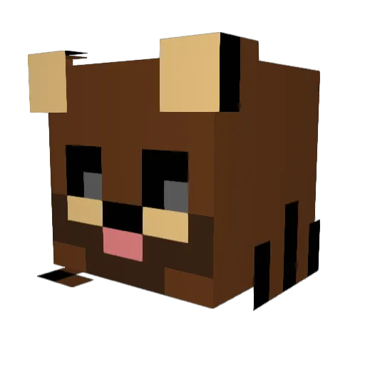 HuberAlt4 Minecraft avatar head, 3D render