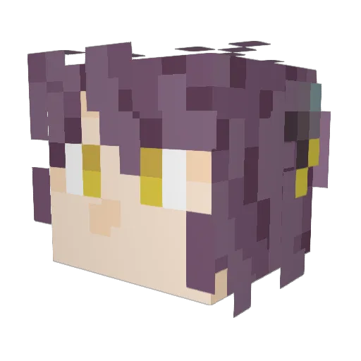 Hubercioch Minecraft avatar head, 3D render