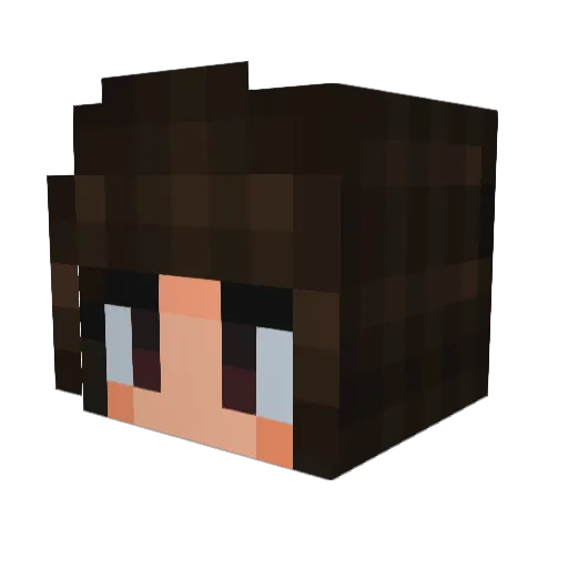 HubertMann Minecraft avatar head, 3D render