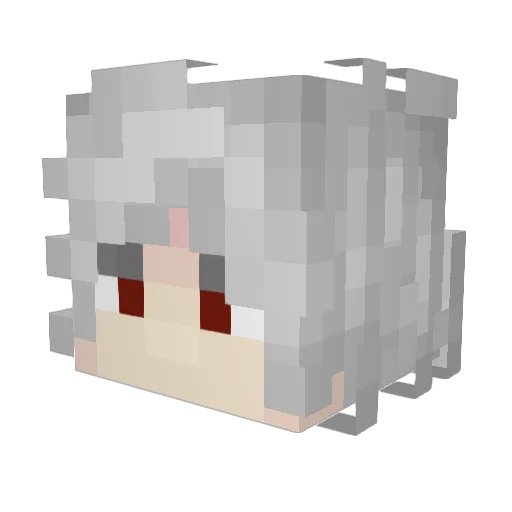 HubertSmiley Minecraft avatar head, 3D render