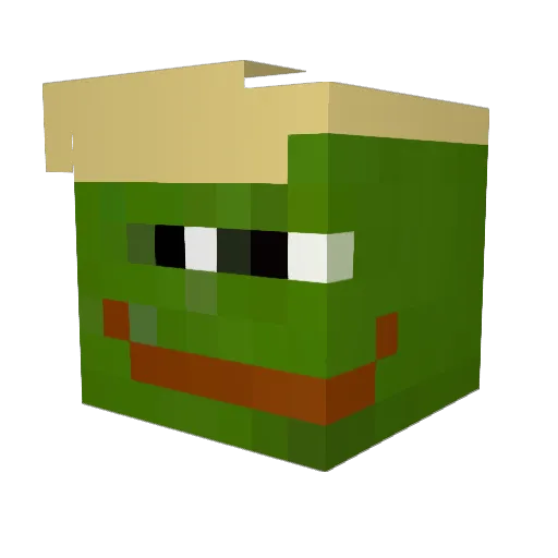 Hubert_The_Great Minecraft avatar head, 3D render