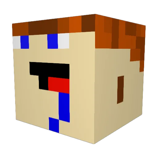 Hubertus_Flips Minecraft avatar head, 3D render