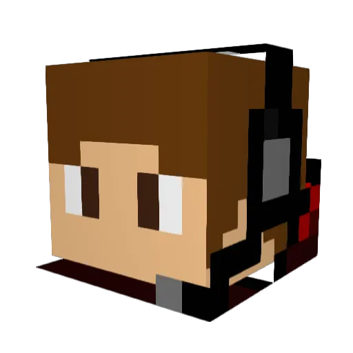 Hubi2608 Minecraft avatar head, 3D render