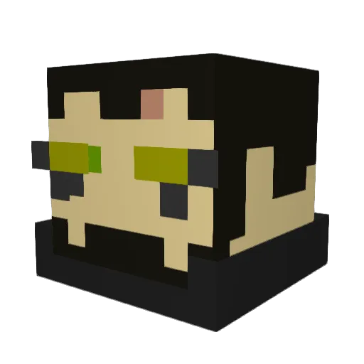Hubi77 Minecraft avatar head, 3D render