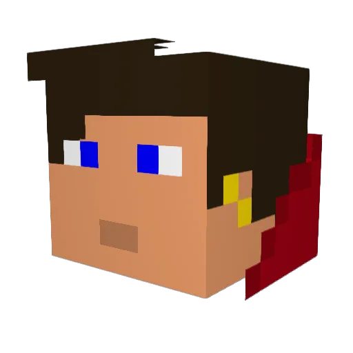 Hubi_Fann Minecraft avatar head, 3D render