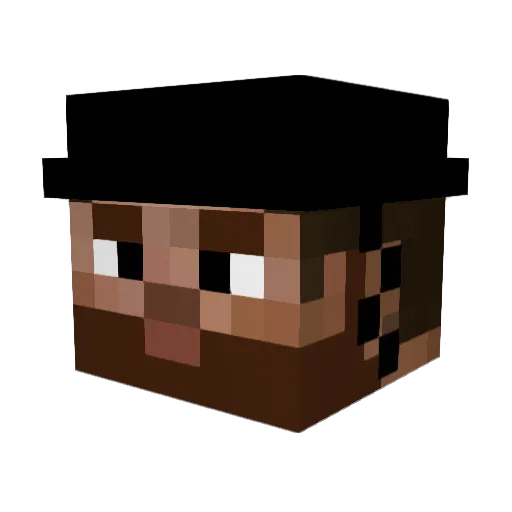 Hubiks2 Minecraft avatar head, 3D render