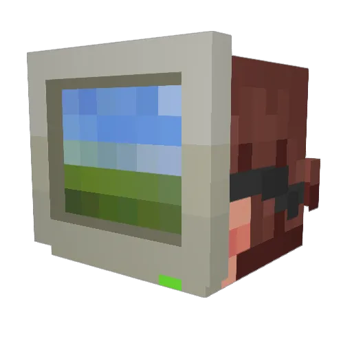 Hubique Minecraft avatar head, 3D render