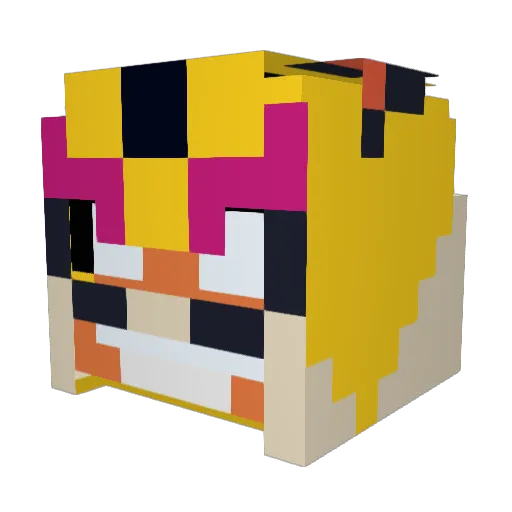 Hubiskon72 Minecraft avatar head, 3D render