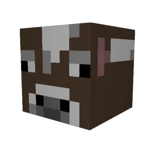 Hubite Minecraft avatar head, 3D render
