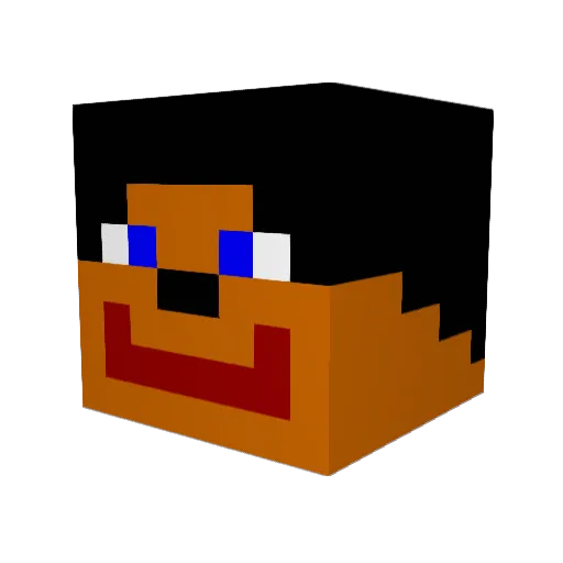Hubix1995 Minecraft avatar head, 3D render