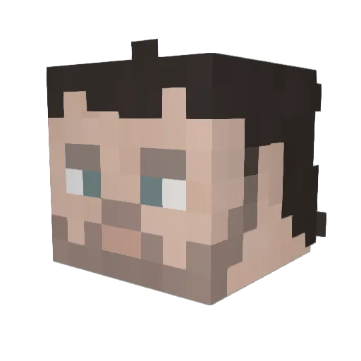 Hubjertov91 Minecraft avatar head, 3D render