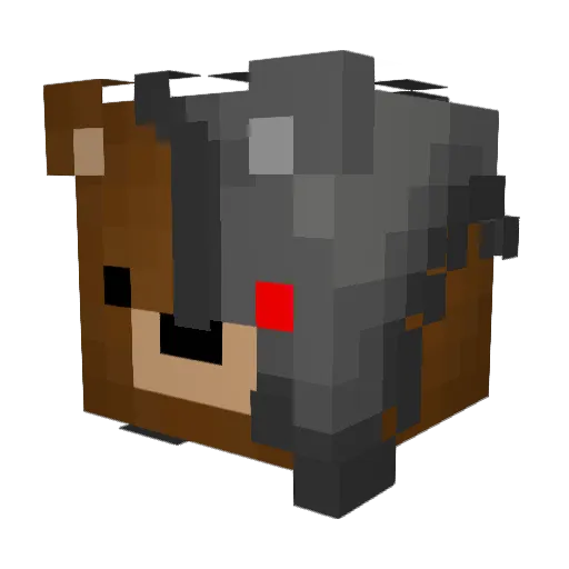 Hublixi Minecraft avatar head, 3D render