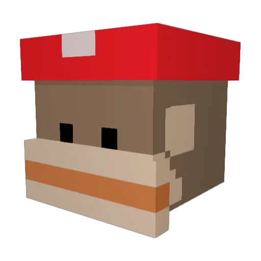Hubo127 Minecraft avatar head, 3D render