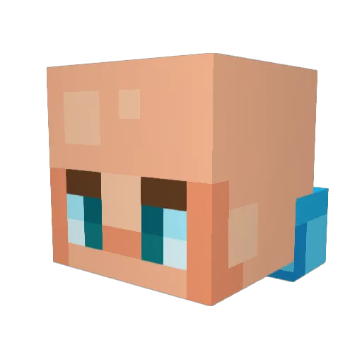Hubson1906_ Minecraft avatar head, 3D render