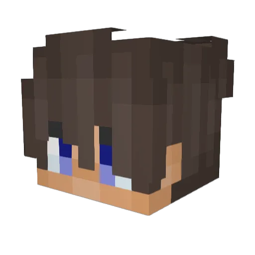 HubxxYT Minecraft avatar head, 3D render