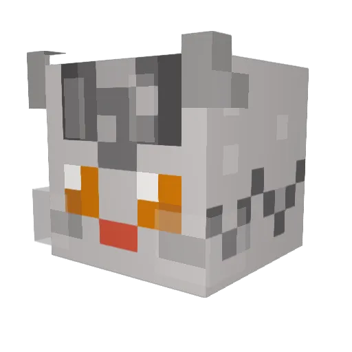 Huchu_ Minecraft avatar head, 3D render