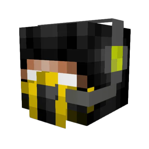Huckster5 Minecraft avatar head, 3D render