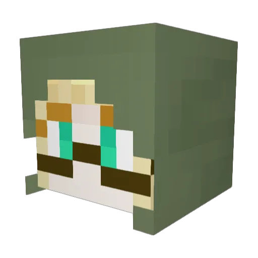 Hucky1 Minecraft avatar head, 3D render