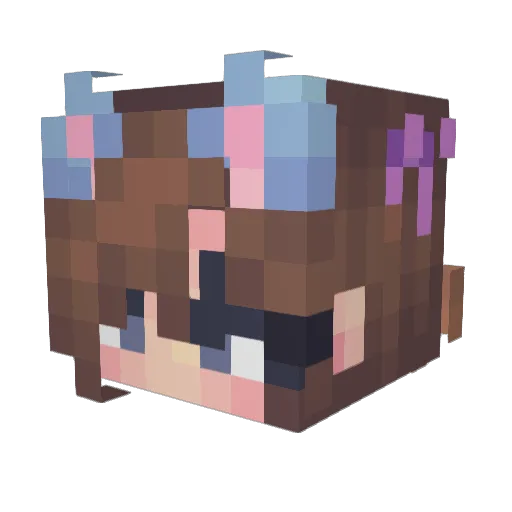 Huculka Minecraft avatar head, 3D render